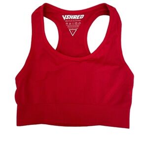 NWOT VSHRED RED SPORTS BRA SIZE LARGE